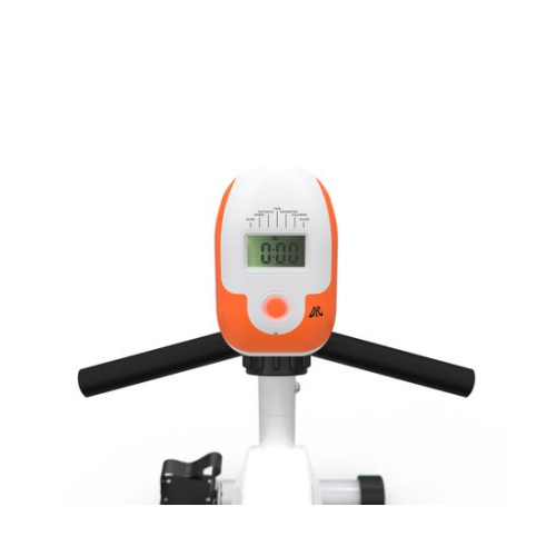 Велотренажер DFC B504RWO магнитный (белый корпус, оранжевая полоса)