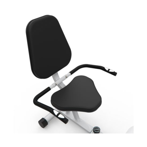 Велотренажер DFC B504RWO магнитный (белый корпус, оранжевая полоса)