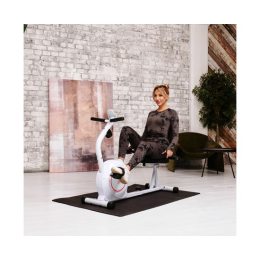 Велотренажер DFC B504RWO магнитный (белый корпус, оранжевая полоса)