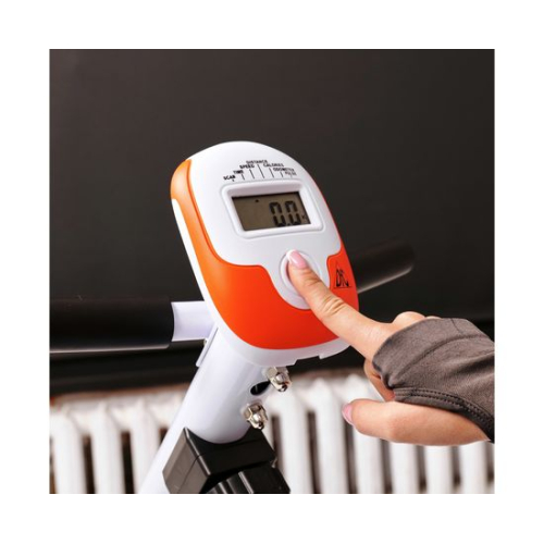 Велотренажер DFC B504RWO магнитный (белый корпус, оранжевая полоса)