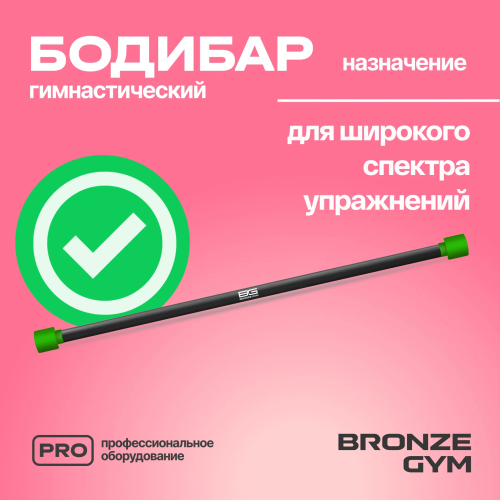 Палка гимнастическая профессиональная BRONZE GYM БОДИБАР, 3 кг
