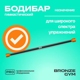 Палка гимнастическая профессиональная BRONZE GYM БОДИБАР, 6 кг