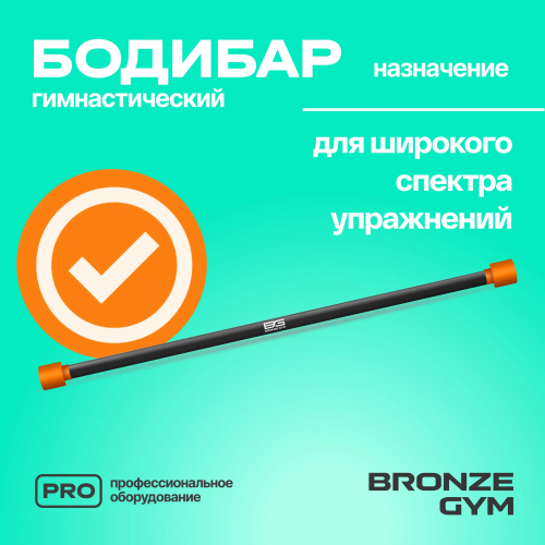 Палка гимнастическая профессиональная BRONZE GYM БОДИБАР, 6 кг