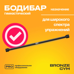 Палка гимнастическая профессиональная BRONZE GYM БОДИБАР, 7 кг