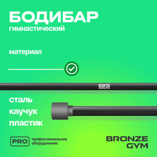 Палка гимнастическая профессиональная BRONZE GYM БОДИБАР, 8 кг