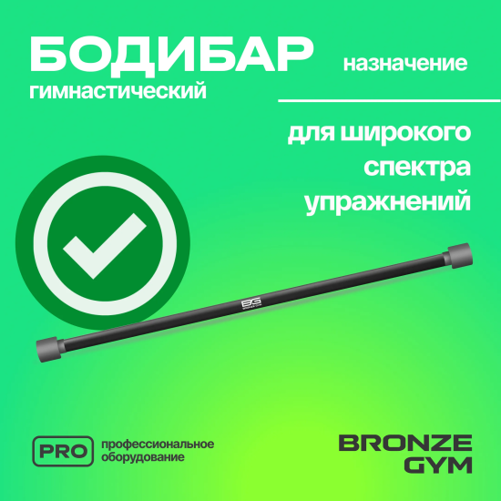 Палка гимнастическая профессиональная BRONZE GYM БОДИБАР, 8 кг