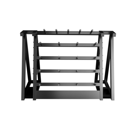 Стойка для хранения штанг для аэробики (бодипампов) BRONZE GYM 190х55х128,на 20 шт.