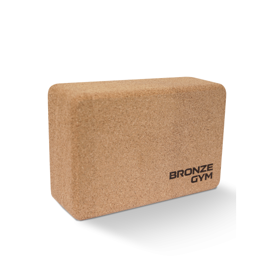 Блок для йоги BRONZE GYM, 23х15х7,5 см.,пробка