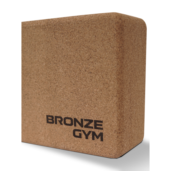 Блок для йоги BRONZE GYM, 23х15х7,5 см.,пробка