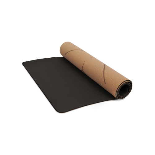 Коврик для йоги и пилатеса BRONZE GYM 173x60x0,6см.,пробка