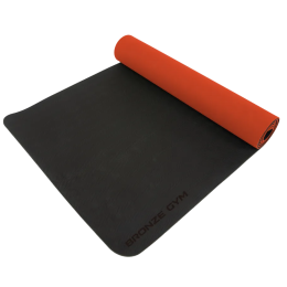 Коврик для йоги и пилатеса двусторонний BRONZE GYM,183x61x0.6см.