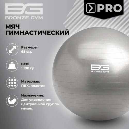 Мяч гимнастический GYM BALL  ANTI-BURST, 65 см.
