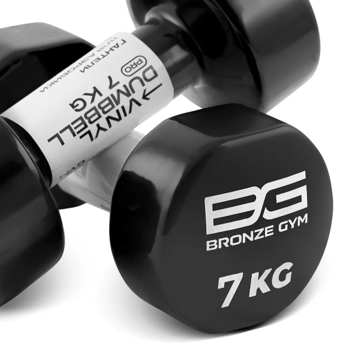 Гантели для аэробики виниловые BRONZE GYM,7 кг., пара