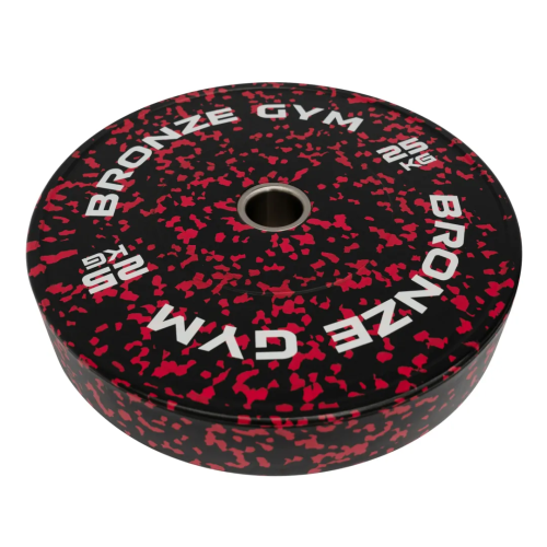 Диск бамперный BRONZE GYM камуфляж красный 25кг