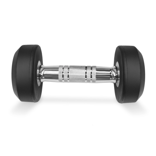 Набор обрезиненных гантелей BRONZE GYM, 2.5-25 кг - 10 пар, шаг 2,5 кг