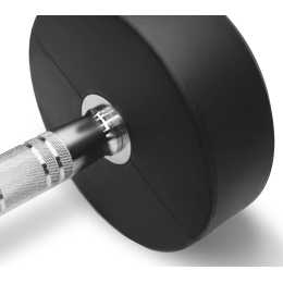 Набор обрезиненных гантелей BRONZE GYM, 2.5-25 кг - 10 пар, шаг 2,5 кг