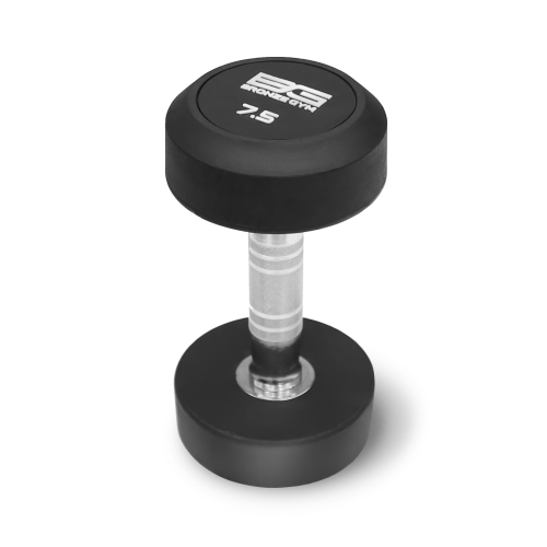 Набор обрезиненных гантелей BRONZE GYM, 27.5-50 кг - 10 пар, шаг 2,5 кг