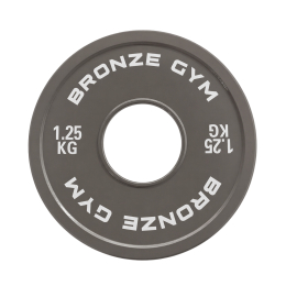 Диск калиброванный BRONZE GYM для пауэрлифтинга серый 1,25 кг
