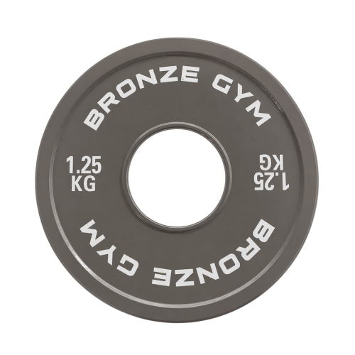 Диск калиброванный BRONZE GYM для пауэрлифтинга серый 1,25 кг