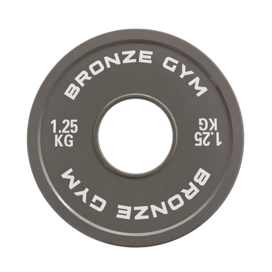 Диск калиброванный BRONZE GYM для пауэрлифтинга серый 1,25 кг