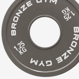 Диск калиброванный BRONZE GYM для пауэрлифтинга серый 1,25 кг