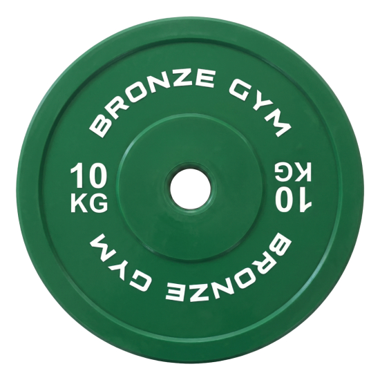 Диск олимпийский BRONZE GYM тяжелоатлетический зеленый 10 кг