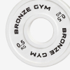 Диск олимпийский BRONZE GYM тяжелоатлетический белый 0,5 кг
