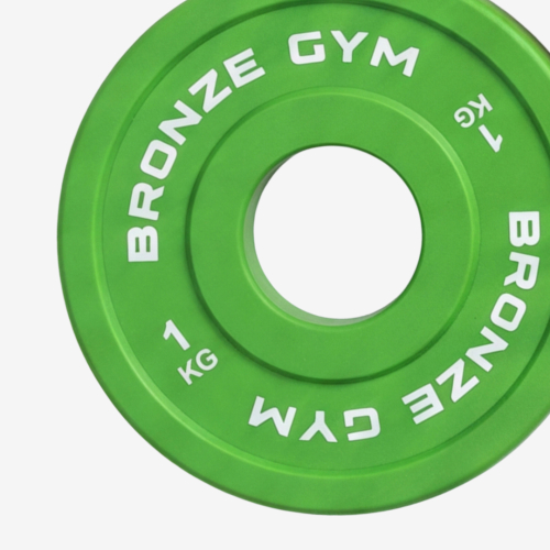 Диск олимпийский BRONZE GYM тяжелоатлетический зеленый 1 кг