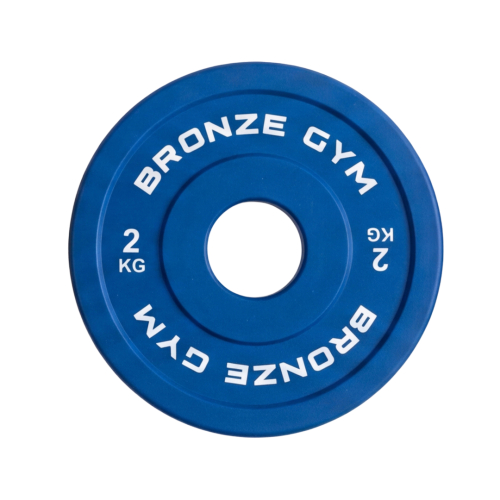 Диск олимпийский BRONZE GYM тяжелоатлетический синий 2 кг