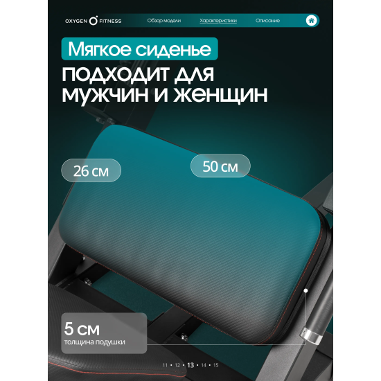 Жим ногами/Гакк-присед OXYGEN FITNESS BROOKS