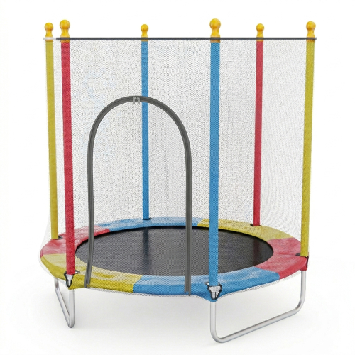 Батут каркасный DFC цветной 137 см с защитной сеткой