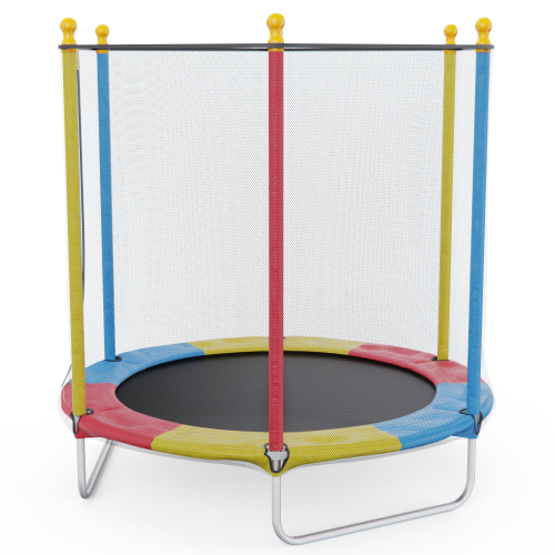 Батут каркасный DFC цветной 137 см с защитной сеткой