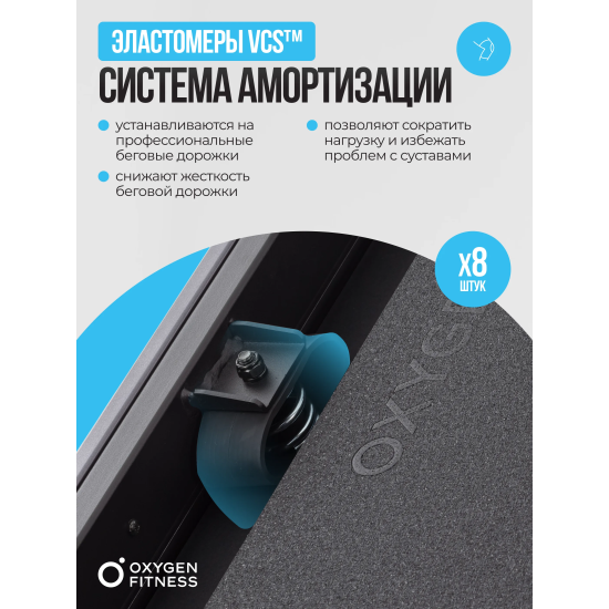 Беговая дорожка полукоммерческая OXYGEN FITNESS COBALT LCD PRO