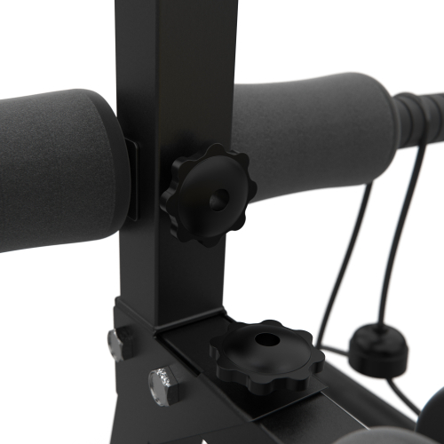 Скамья для пресса DFC с гантелями и эспандерами  D102RY