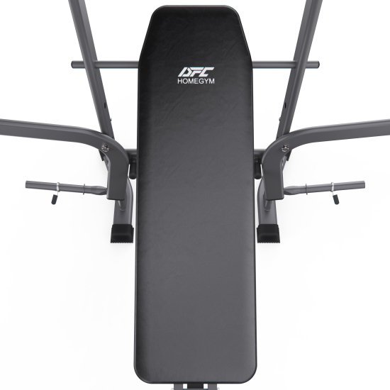 Скамья со стойками под штангу с опциями DFC D350