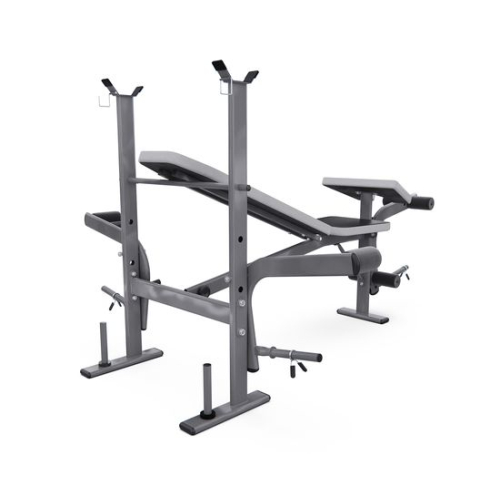 Скамья со стойками под штангу DFC D703 PRO с партой для бицепса