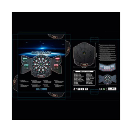 Электронный дартс DFC DARKBOARD, 12 дротиков