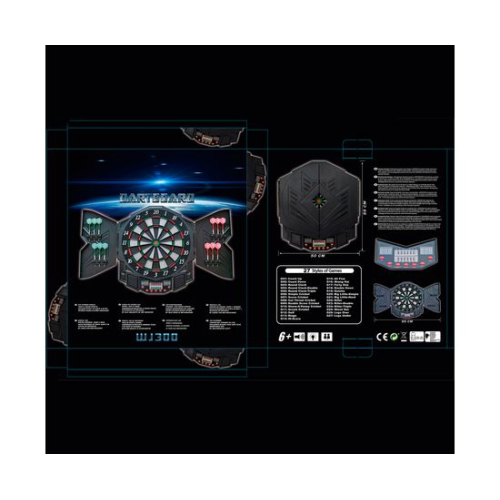 Электронный дартс DFC DARKBOARD, 12 дротиков
