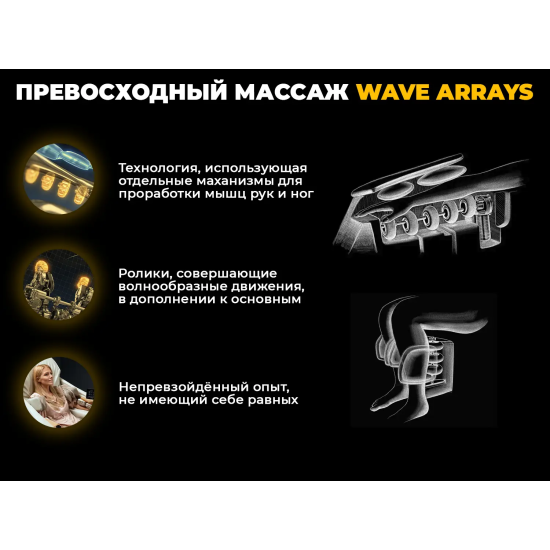 Ультра премиум массажное кресло D_Core 2 Черный