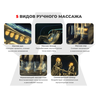 Ультра премиум массажное кресло D_Core 2 Крем