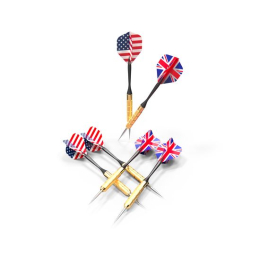 Дартс DFC PRINT двусторонний 45 см, 6 дротиков