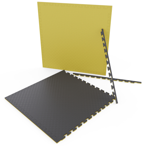 Будо-мат EVA DFC 100 x 100 см, 20 мм, цвет желто-графитовый