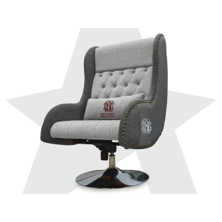 Дизайнерское кресло FUJIMO Monogram Silver Steel