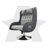 Дизайнерское кресло FUJIMO Monogram Silver Steel