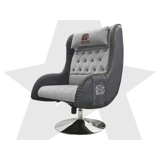 Дизайнерское кресло FUJIMO Monogram Silver Steel