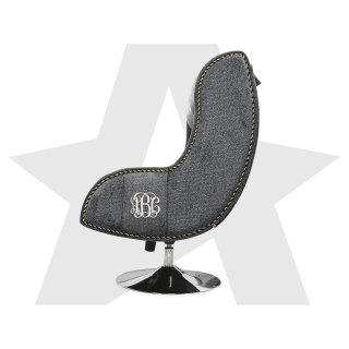 Дизайнерское кресло FUJIMO Monogram Silver Steel