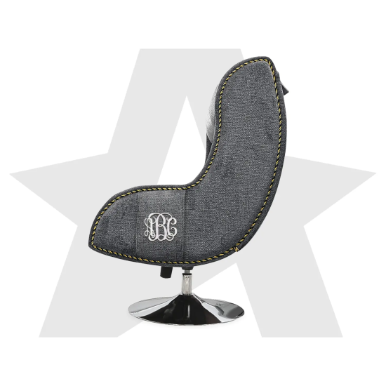 Дизайнерское кресло FUJIMO Monogram Silver Steel