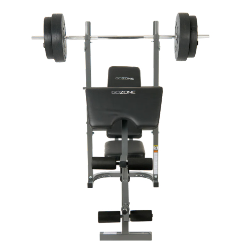 Скамья под штангу с опциями DFC GOZONE GZE-2201 со штангой и дисками в комплекте