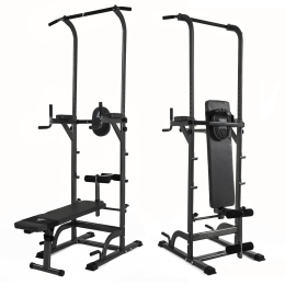 Турник-брусья DFC G-series с прямой скамьей с валиками