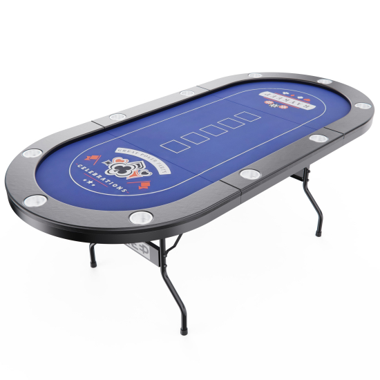 Игровой стол – покер DFC RAYKEEP 84", на 10 мест, складные ножки